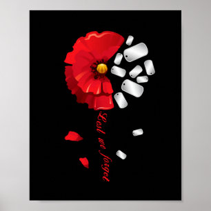 Póster Día de los Veteranos No Olvidemos Flor de Amapola