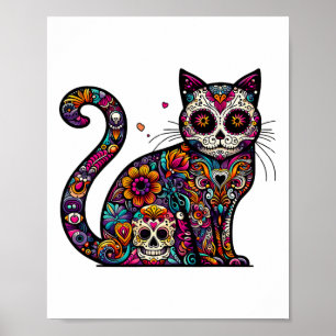 Póster Día De Muertos Cinco De Mayo Cráneo De Azúcar De G