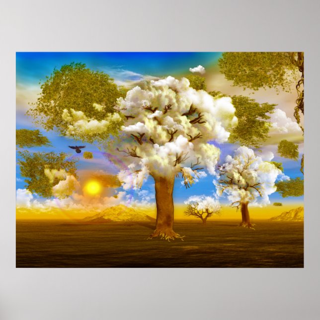 Póster Día de nubes por Lenny (Frente)