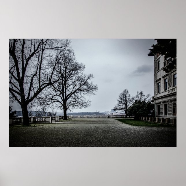 Póster Día de otoño gris en Praga (Frente)