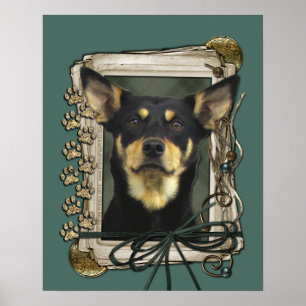 Póster Día de padres - patas de piedra - Kelpie - Jude