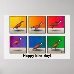 Póster ¡Día de pájaro agitado!