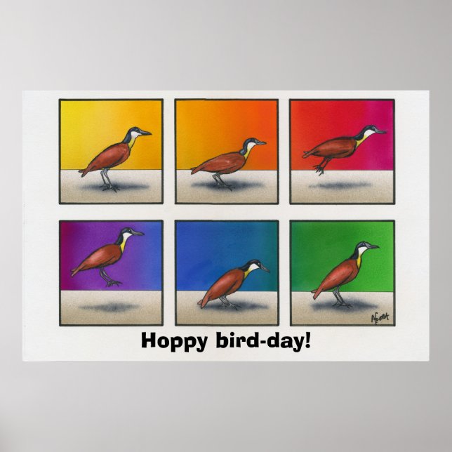 Póster ¡Día de pájaro agitado! (Frente)