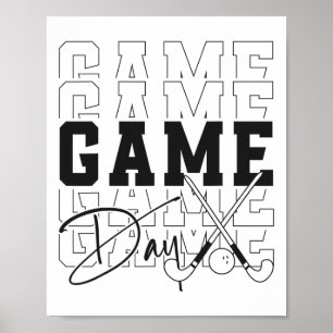 Póster Día de partido de hockey sobre césped