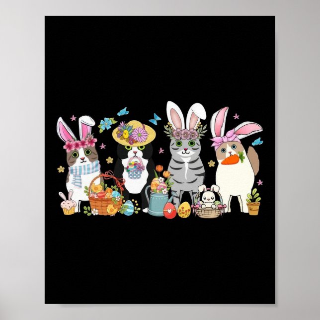 Póster Día de Pascua para los Gatos (Frente)