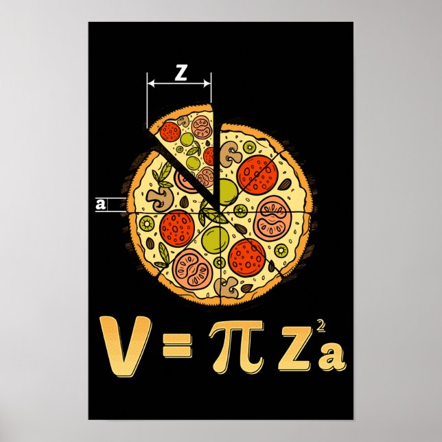 Póster Día de Pi Clase de Matemáticas Profesor Gag de Piz (Frente)