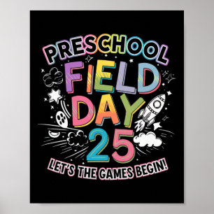 Póster Día de Preescolar 2025 Dejar que comiencen los jue
