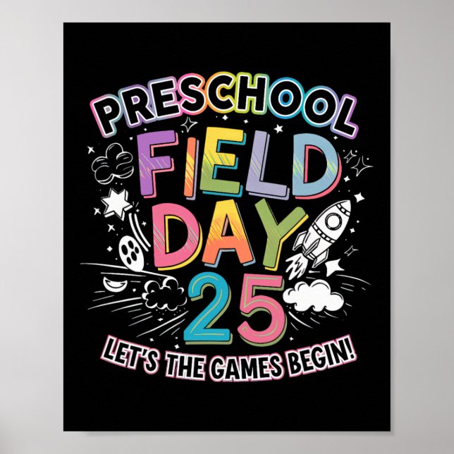 Póster Día de Preescolar 2025 Dejar que comiencen los jue (Frente)