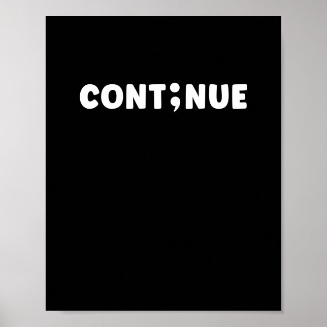 Póster Día de Prevención del Suicidio de Semicolón (Frente)