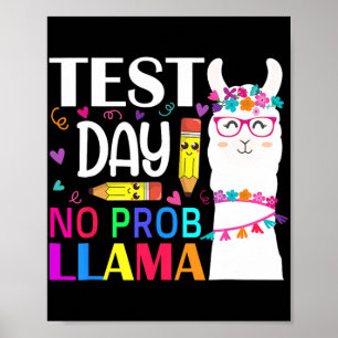 Póster Día de prueba de día No Prob Llama Profesora