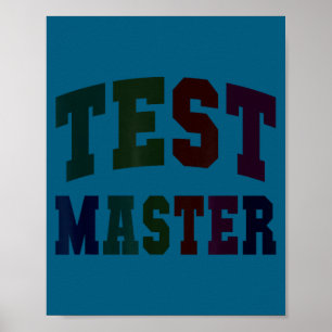 Póster Día de prueba divertido maestro modo profesor acti