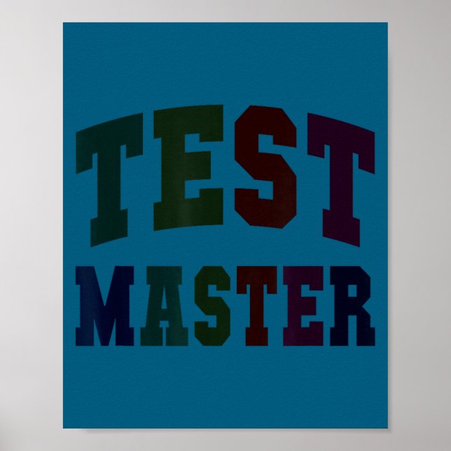Póster Día de prueba divertido maestro modo profesor acti (Frente)