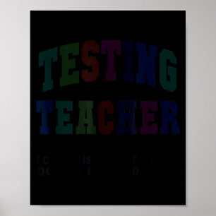 Póster Día de prueba divertido profesor de prueba broma m