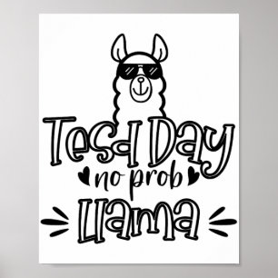 Póster Día de prueba No Prob-llama Llama Teacher Prueba D