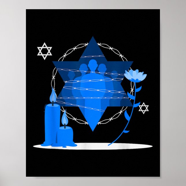 Póster Día de Recuerdo del Holocausto - Yom Hashoah (Frente)