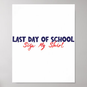 Póster Día De Rótulo Escolar Mi Camisa Rótulo Gracioso Mi