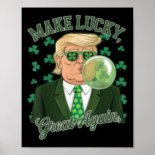Póster Día de San Paddys Trump La Espuma De Burbuja Hace 