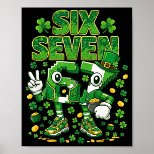 Póster día de San Patricio 67 niños irlandés trébol st