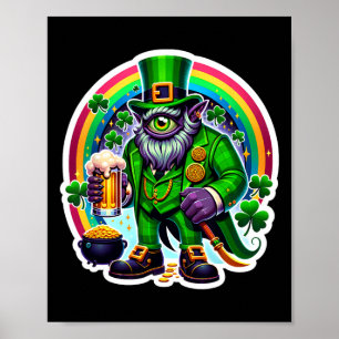 Póster Día de San Patricio Bylor del Ojo Malvado Demonio