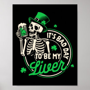 Póster Día de San Patricio Cerveza Es un día D para ser