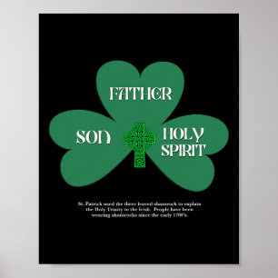 Póster Día de San Patricio Cristiano Religioso Trinidad C
