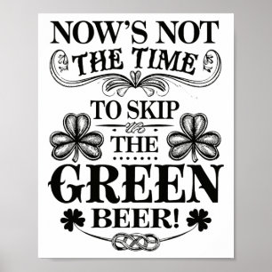 Póster Día de San Patricio divertido St Paddy verde de Pa