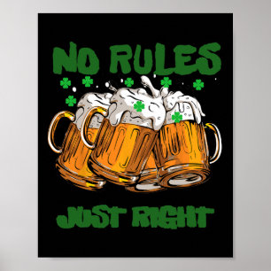 Póster Día de San Patricio Irlandés Divertido 4 Hojas 