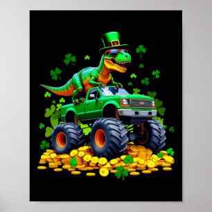Póster Día de San Patricio para niños 2026 - Monstruo mon