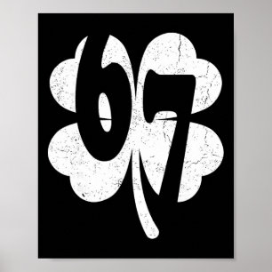 Póster Día de San Patricio para niños 6 7 Seis Siete 67 N
