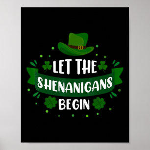 Póster Día de San Patricio Que Comiencen Las Travesuras S