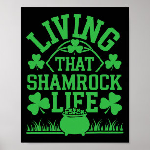 Póster Día de San Patricio Shamrock Shenanigan Irlanda