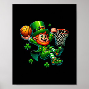 Póster Día de San Patricio Sketll Duende Irlandés Slam Du