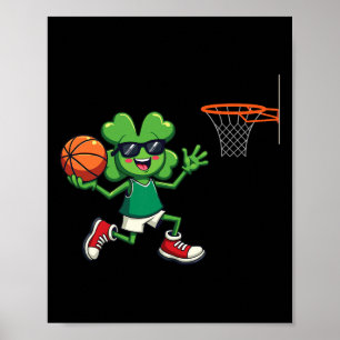 Póster Día de San Patricio Sketll Dunking Deportes Hombre
