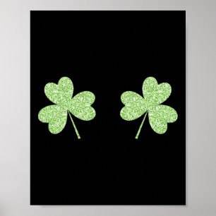 Póster Día de San Patricio Trébol de pecho St.patrick's D