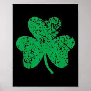 Póster Día de San Patricio trébol orgullo de Irlanda verd