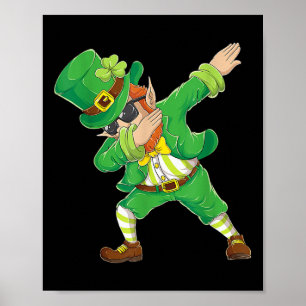 Póster Día de San Patrón Dabbing Leprechaun ShirKids Boy