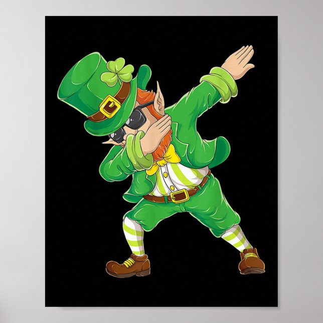 Póster Día de San Patrón Dabbing Leprechaun ShirKids Boy (Frente)