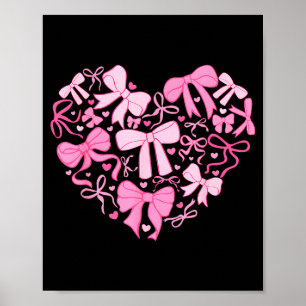 Póster Día de San Valentín 2026 Corazones Coquette Bow Mu