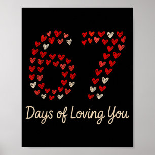 Póster Día de San Valentín 67 Aniversario de Amor Pareja 