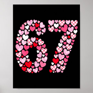 Póster Día de San Valentín 67 Corazones Romántico Diverti