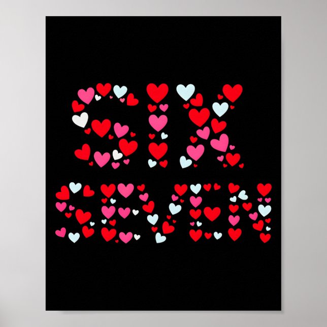 Póster Día de San Valentín 67 Meme Lleno de Corazones Div (Frente)