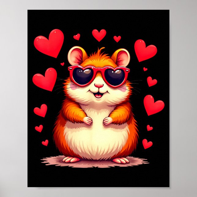 Póster Día de San Valentín Amante de la marmota divertida (Frente)