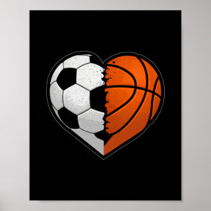 Póster Día de San Valentín Amante del Deporte Corazón Ll