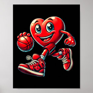 Póster Día de San Valentín  Boys Chicas de baloncesto
