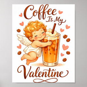 Póster Día de San Valentín Café Es Mi Café Amor de San Va