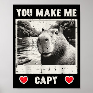 Póster Día de San Valentín Capybara Selfie Hazme Capy Hom