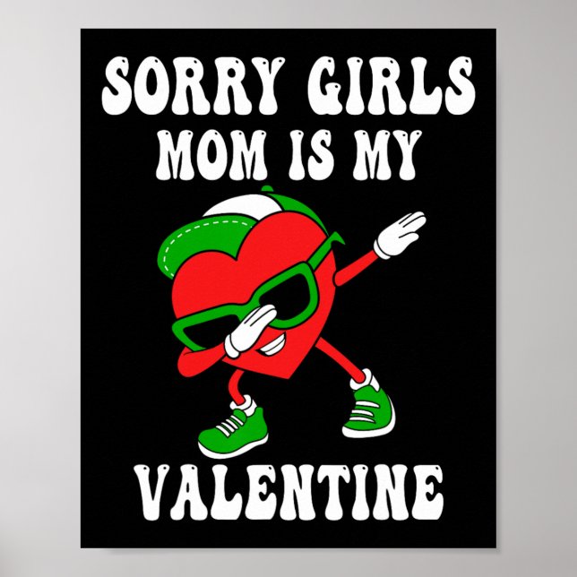 Póster Día de San Valentín Chicos Niños Lo Siento Chicas  (Frente)