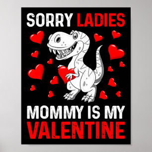 Póster Día de San Valentín Chicos Niños Lo Siento Señoras