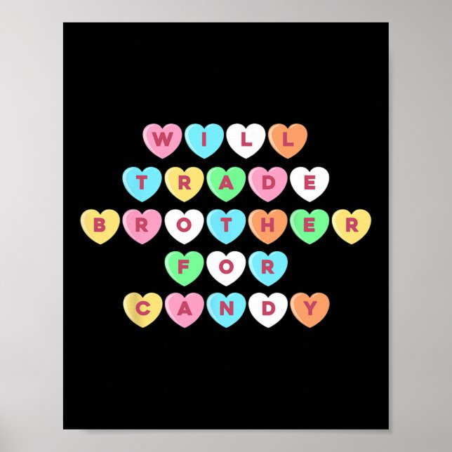 Póster Día de San Valentín Comerciará Con Hermano Por Can (Frente)