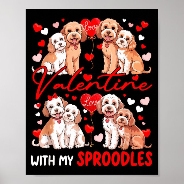 Póster Día de San Valentín con mi pareja Sproodles Disfra (Frente)